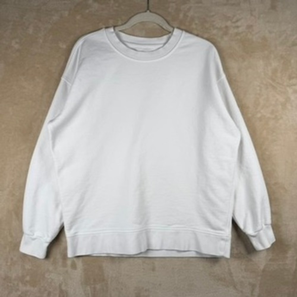 Lululemon Perfectly Oversized Crewneck Sweatshirt White Pullover XL Athleisure